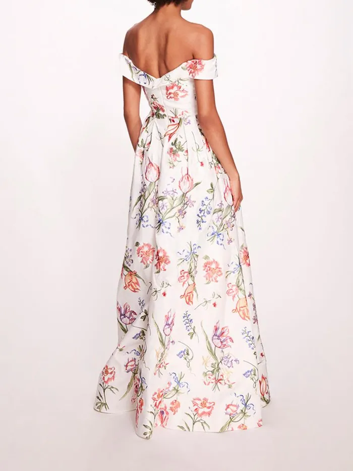 Marchesa Marchesa Notte Alex Gown Ivory Multi 8211 Women