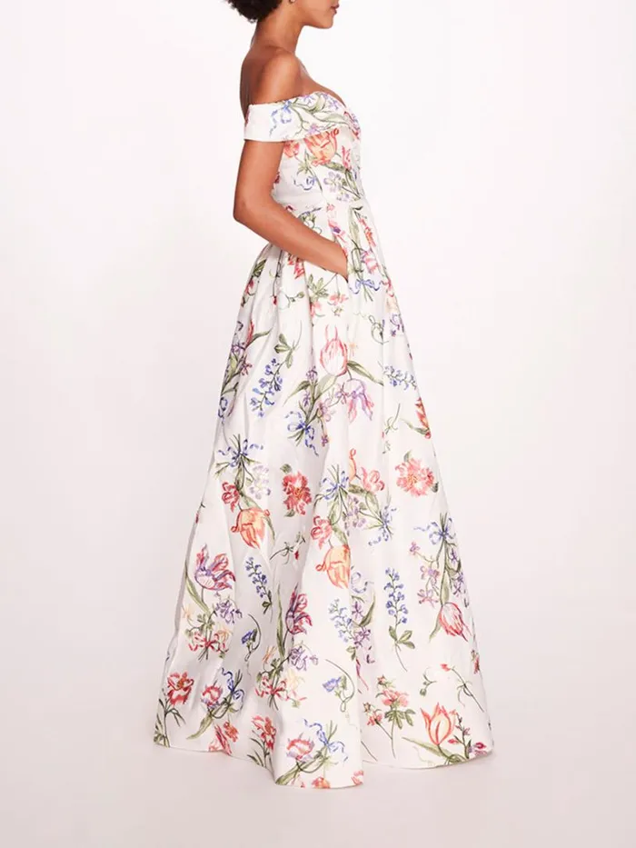Marchesa Marchesa Notte Alex Gown Ivory Multi 8211 Women