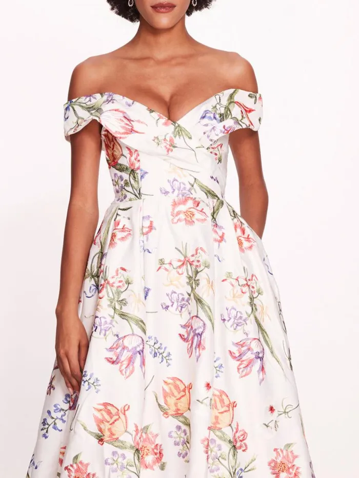 Marchesa Marchesa Notte Alex Gown Ivory Multi 8211 Women