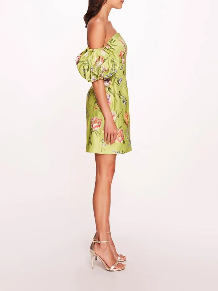 Marchesa Marchesa Notte Alex Mini Dress Spring Green Multi 8211 Women