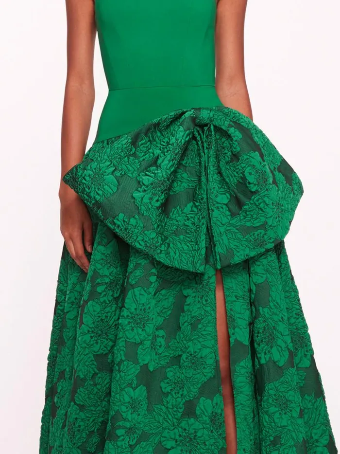 Marchesa Marchesa Notte Calathea Gown Emerald 8211 Women