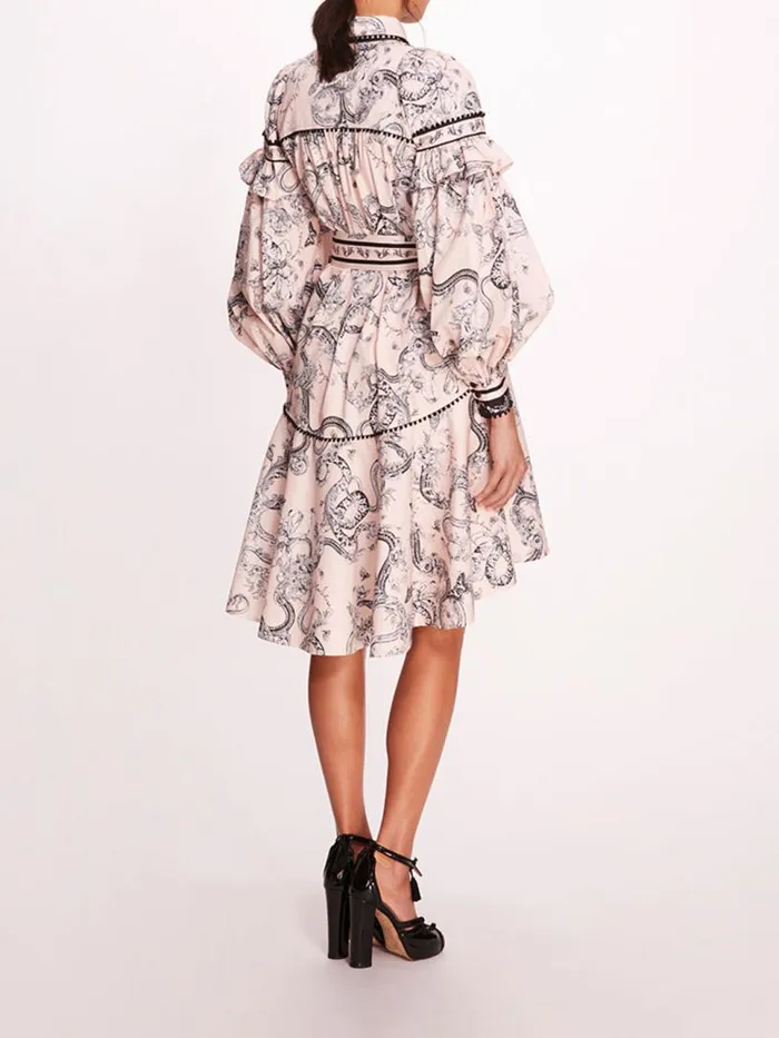 Marchesa Marchesa Rosa Laurel Shirtdress Blush Multi 8211 Women