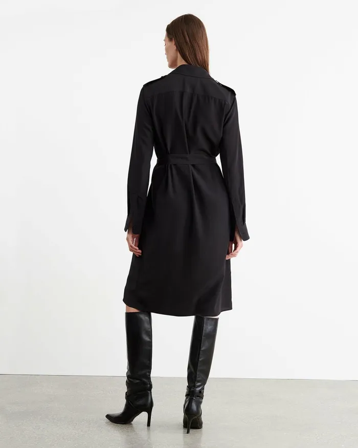 MARCIA SILK DRESS Black Women Nili Lotan Dresses and Skirts