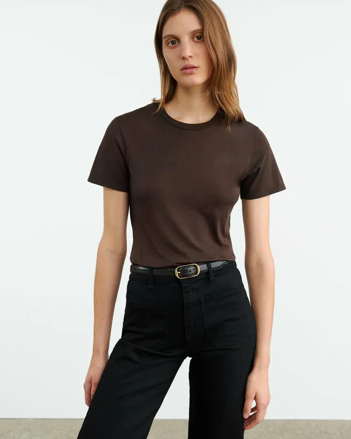MARIELA TEE Cocoa Women Nili Lotan Tops
