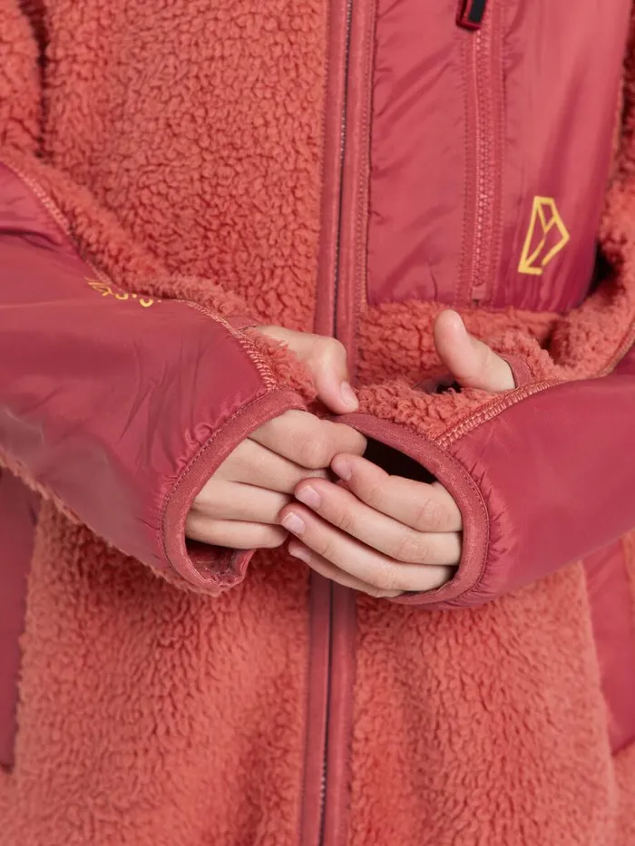 Marmor Kids039 FullZip Long Mineral Red Kids Didriksons Fleece and Midlayers