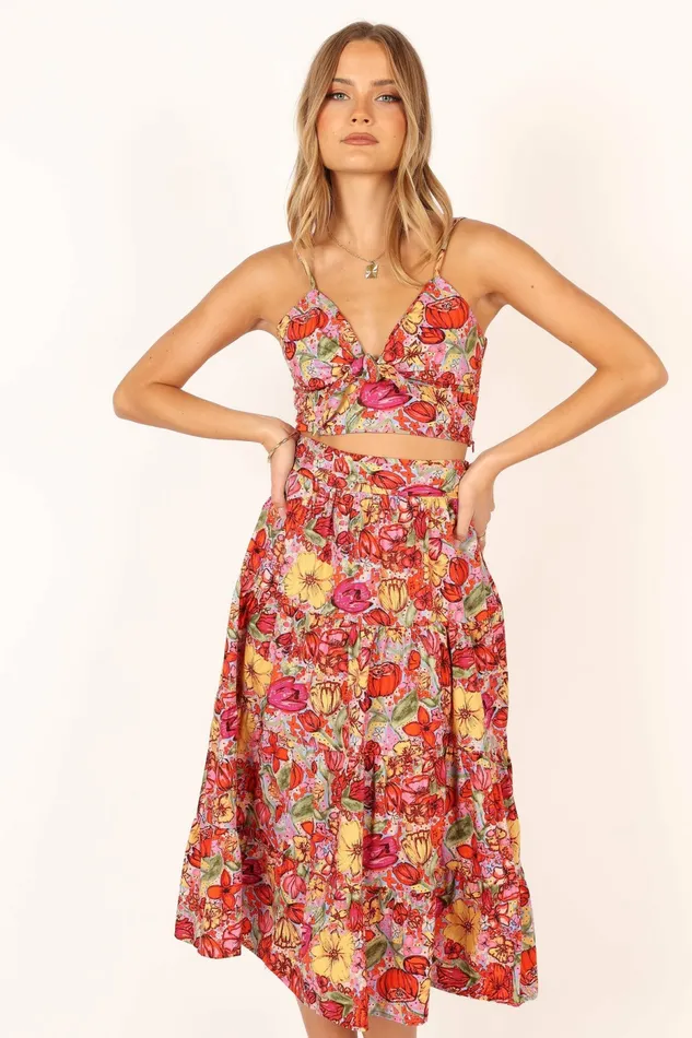 Matching Sets Petal and Pup Women Lucinda Two Piece Set Pink Floral