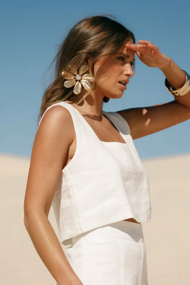 Matching Sets Women Devlin Top Cloud White Petal and Pup