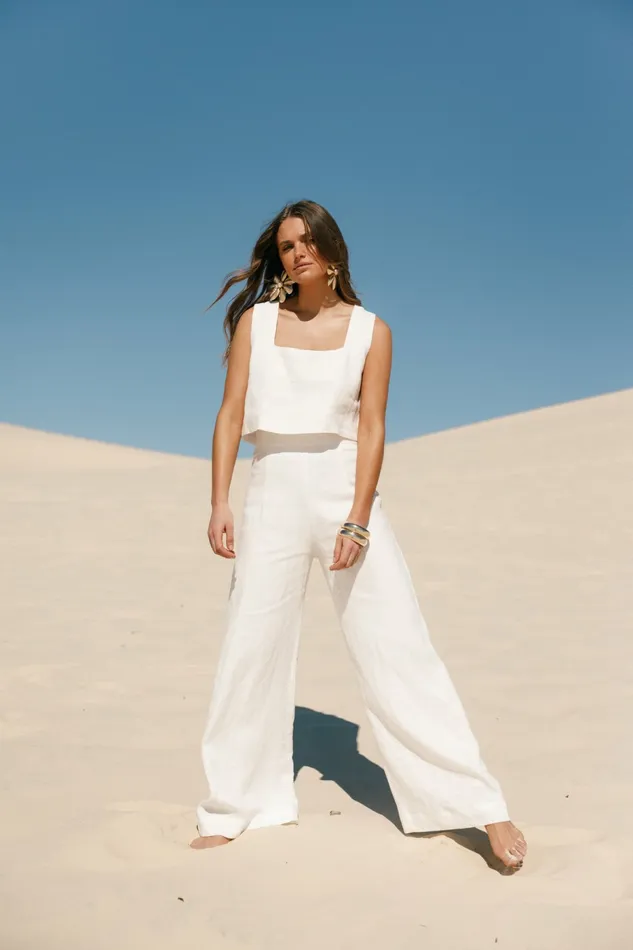 Matching Sets Women Devlin Top Cloud White Petal and Pup