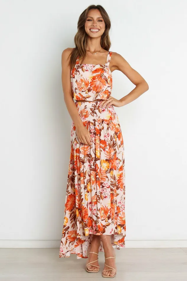 Matching Sets Women Elena Set Pink Floral Petal and Pup