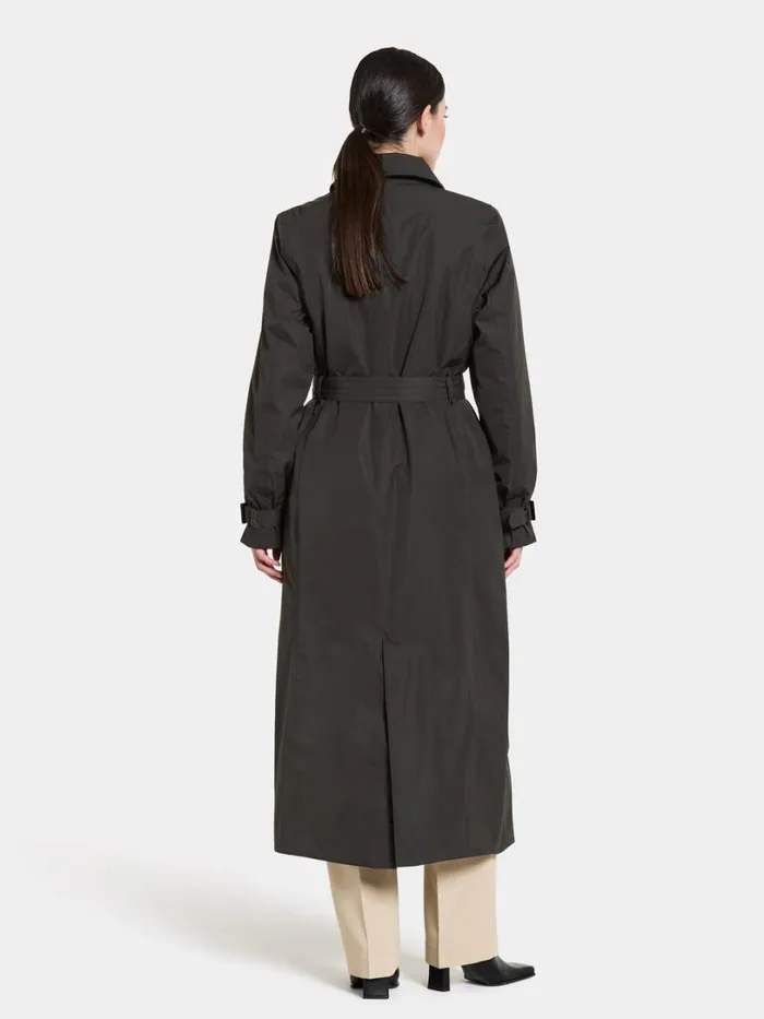 Matilde Coat Long Black Women Didriksons Waterproof Jackets