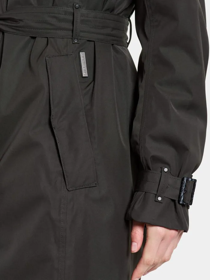 Matilde Coat Long Black Women Didriksons Waterproof Jackets
