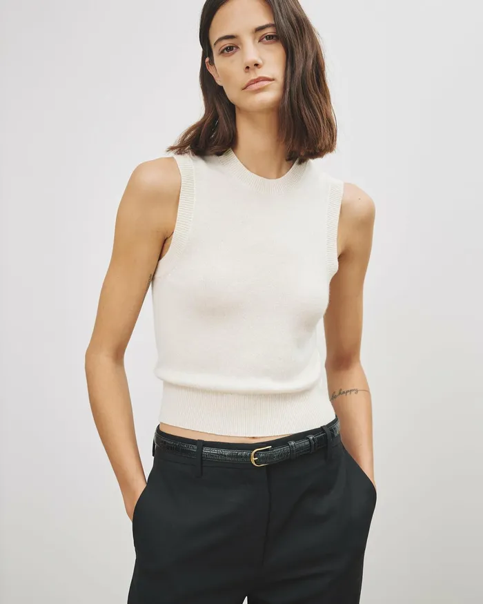 MAY CASHMERE TANK Espresso Women Nili Lotan Tops