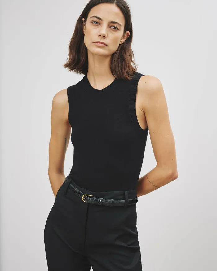 MAY CASHMERE TANK Espresso Women Nili Lotan Tops