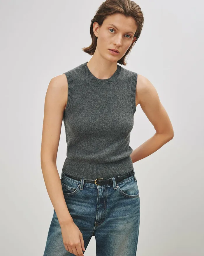 MAY CASHMERE TANK Espresso Women Nili Lotan Tops