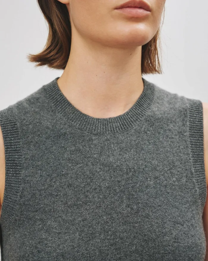 MAY CASHMERE TANK Espresso Women Nili Lotan Tops