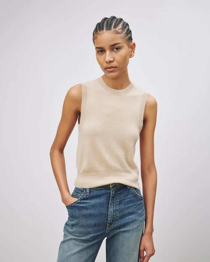 MAY CASHMERE TANK Espresso Women Nili Lotan Tops