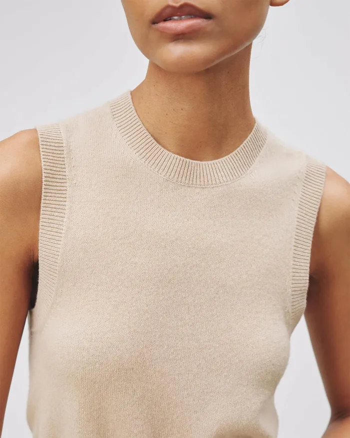 MAY CASHMERE TANK Espresso Women Nili Lotan Tops