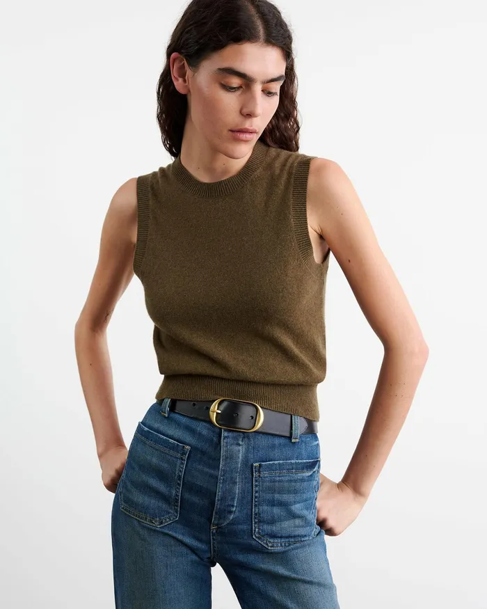 MAY CASHMERE TANK Espresso Women Nili Lotan Tops