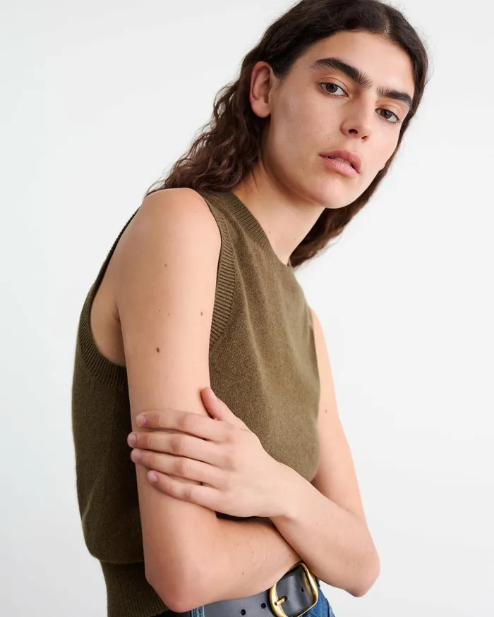 MAY CASHMERE TANK Espresso Women Nili Lotan Tops
