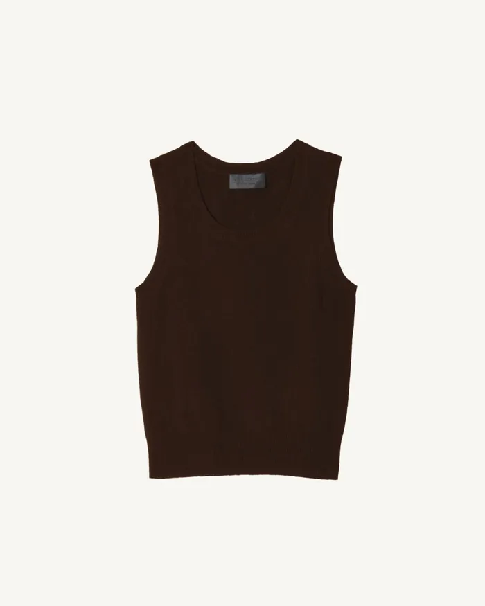 MAY CASHMERE TANK Espresso Women Nili Lotan Tops