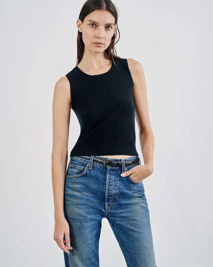 MAY CASHMERE TANK Espresso Women Nili Lotan Tops