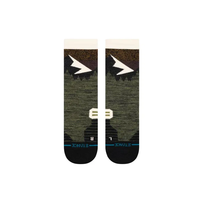 Medium Performance Wool Crew Socks Mid Wool 8211 Olive MenWomen Stance Crew