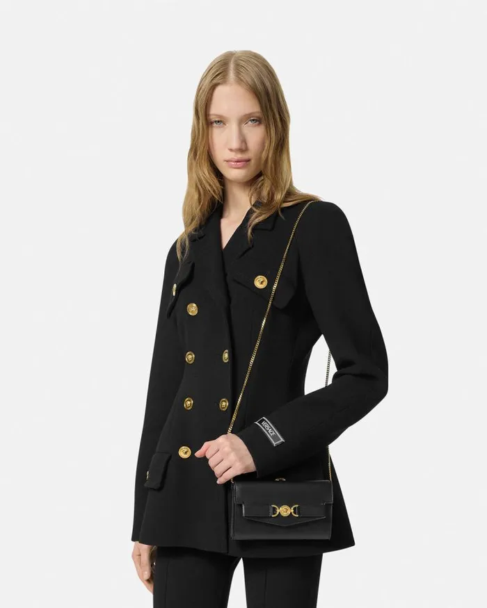 Medusa 03995 Clutch Blackgold Women Versace Shoulder and Crossbody