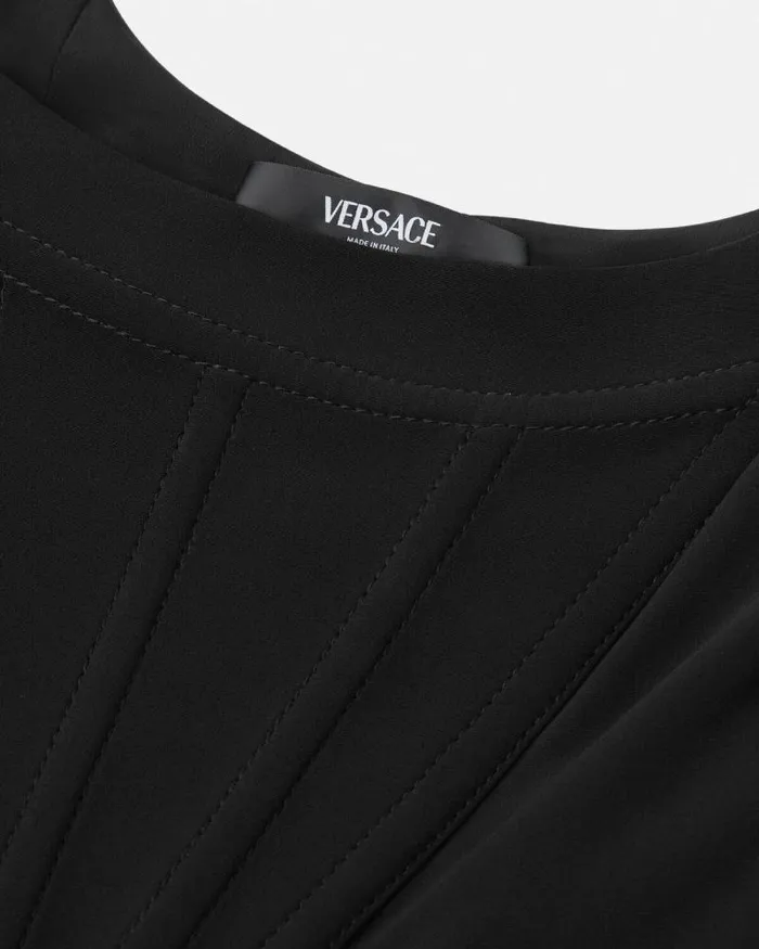 Medusa 03995 Corset Gown Black Women Versace Dresses
