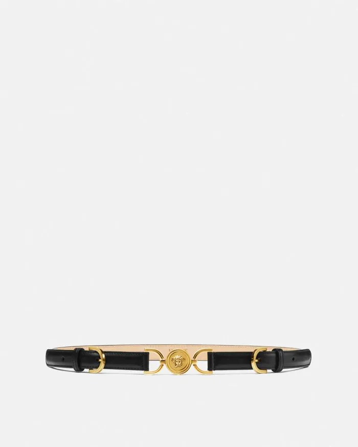 Medusa 03995 Leather Belt 2 Cm Blackgold Women Versace Belts