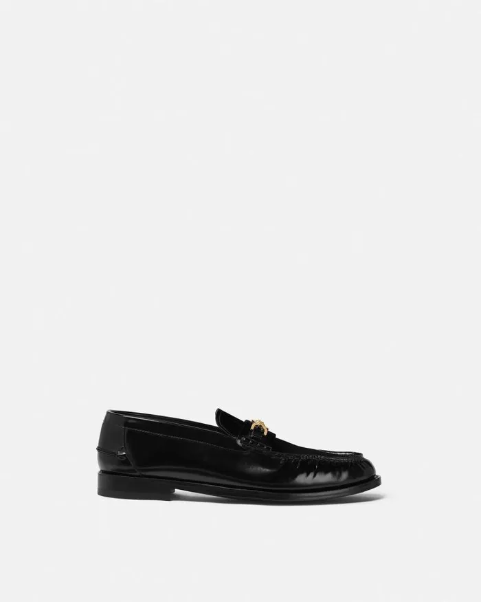 Medusa 03995 Loafers Blackgold Men Versace Loafers and Slippers