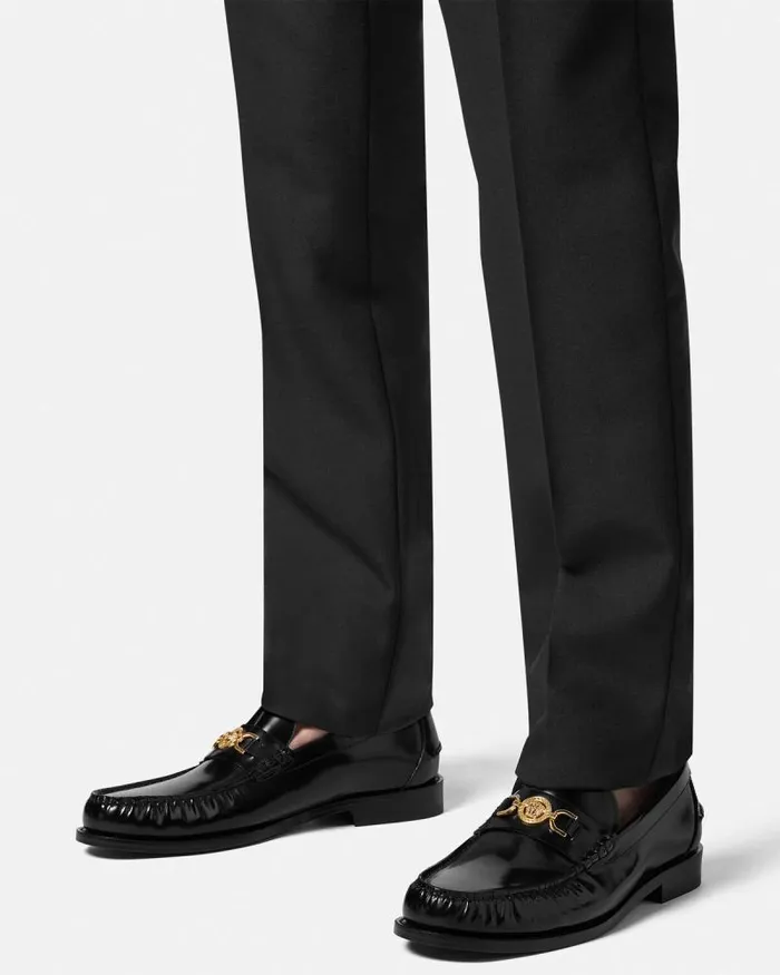 Medusa 03995 Loafers Blackgold Men Versace Loafers and Slippers