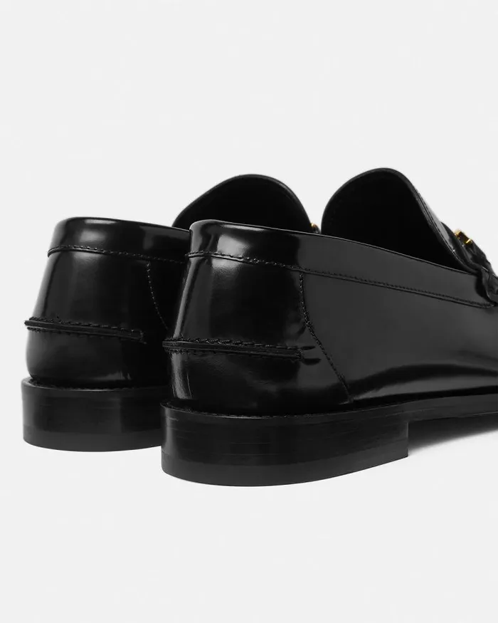 Medusa 03995 Loafers Blackgold Men Versace Loafers and Slippers