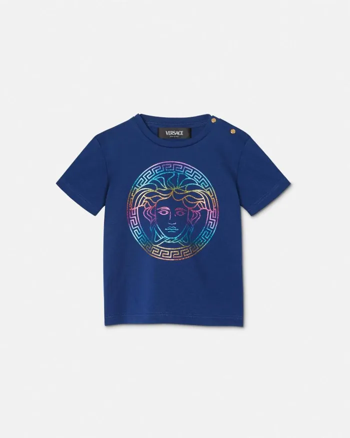 Medusa Baby TShirt Blue Children Versace Clothing