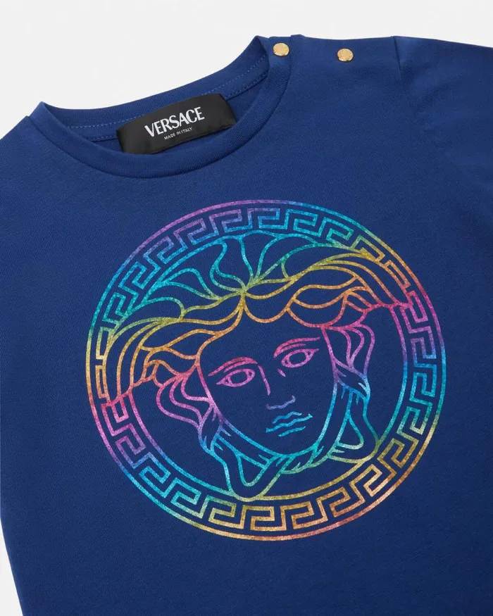 Medusa Baby TShirt Blue Children Versace Clothing