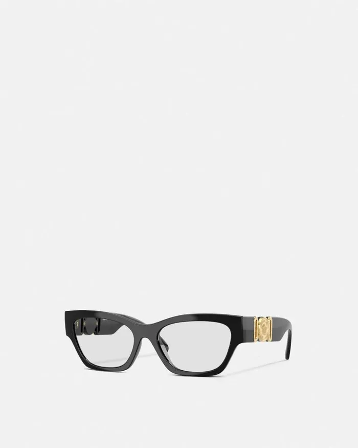 Medusa Biggie CatEye Glasses Blackgold Women Versace Eyeglass Frames