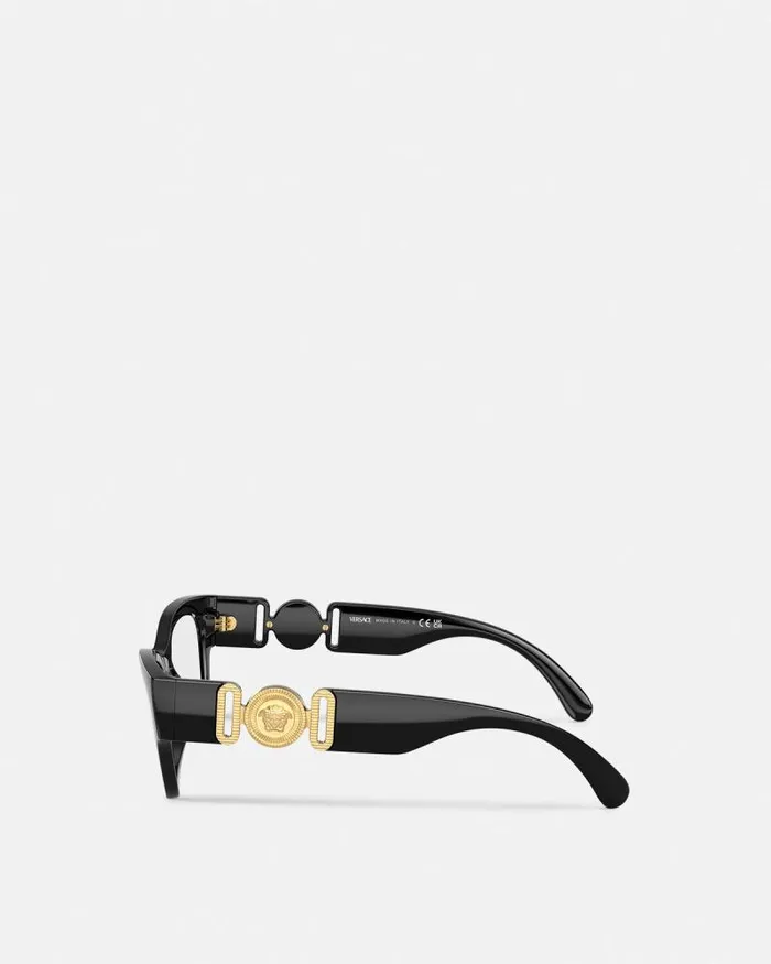 Medusa Biggie CatEye Glasses Blackgold Women Versace Eyeglass Frames