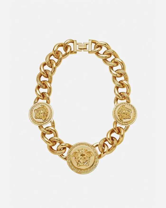 Medusa Chain Necklace Gold Women Versace Necklaces