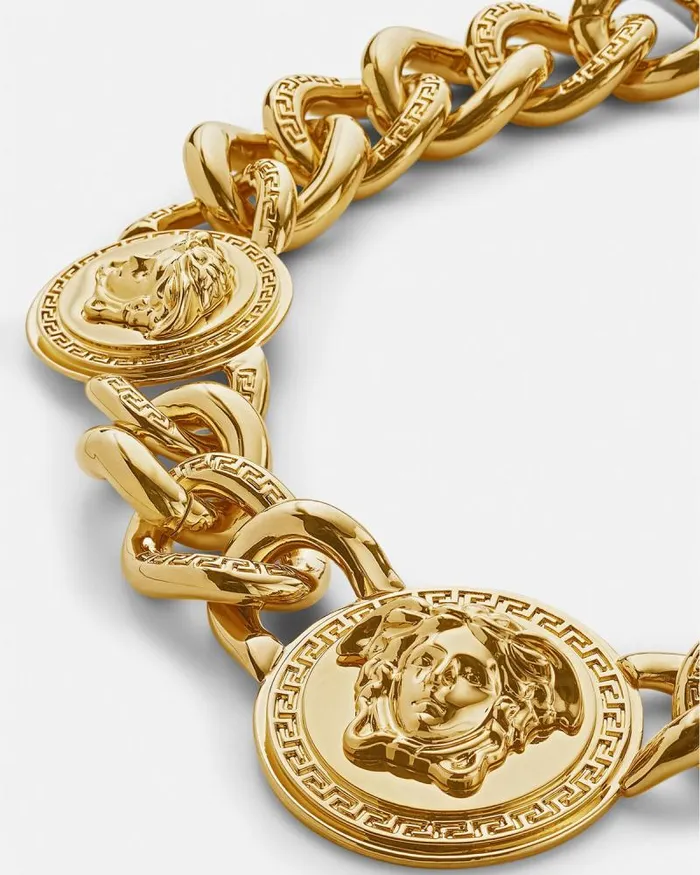 Medusa Chain Necklace Gold Women Versace Necklaces