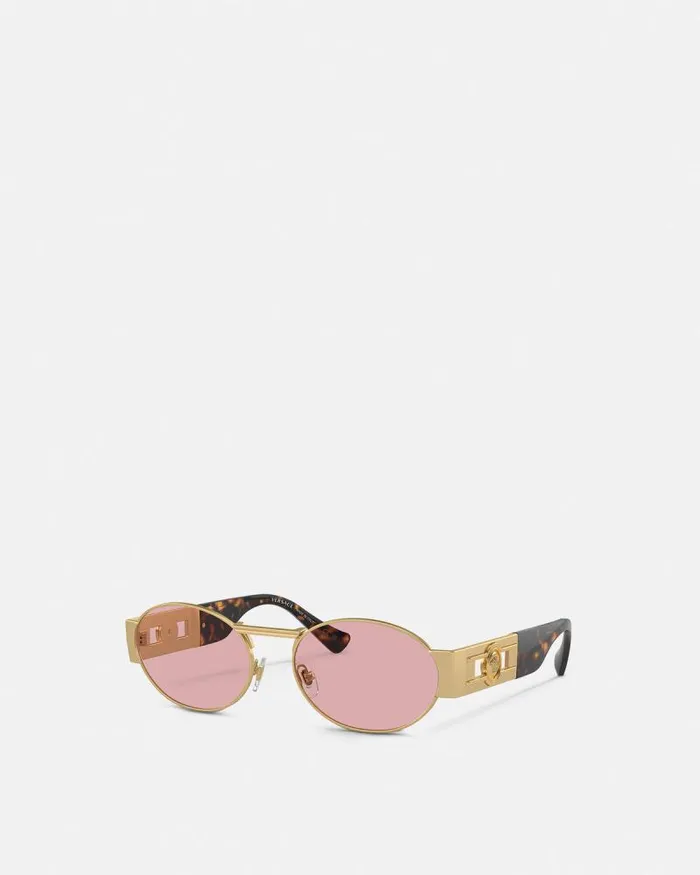 Medusa Deco Oval Sunglasses Havanagold WomenMen Versace Sunglasses