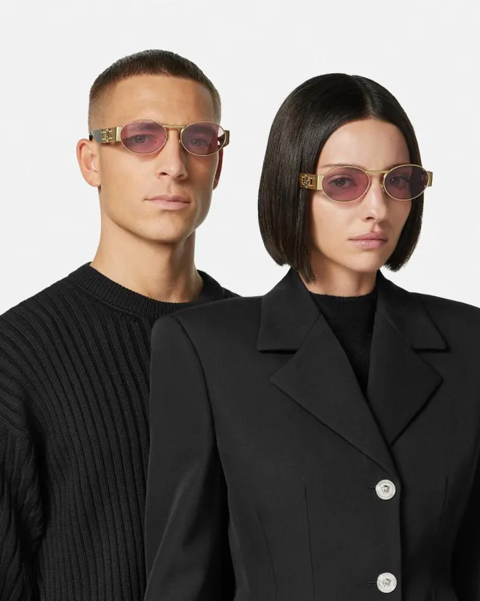 Medusa Deco Oval Sunglasses Havanagold WomenMen Versace Sunglasses