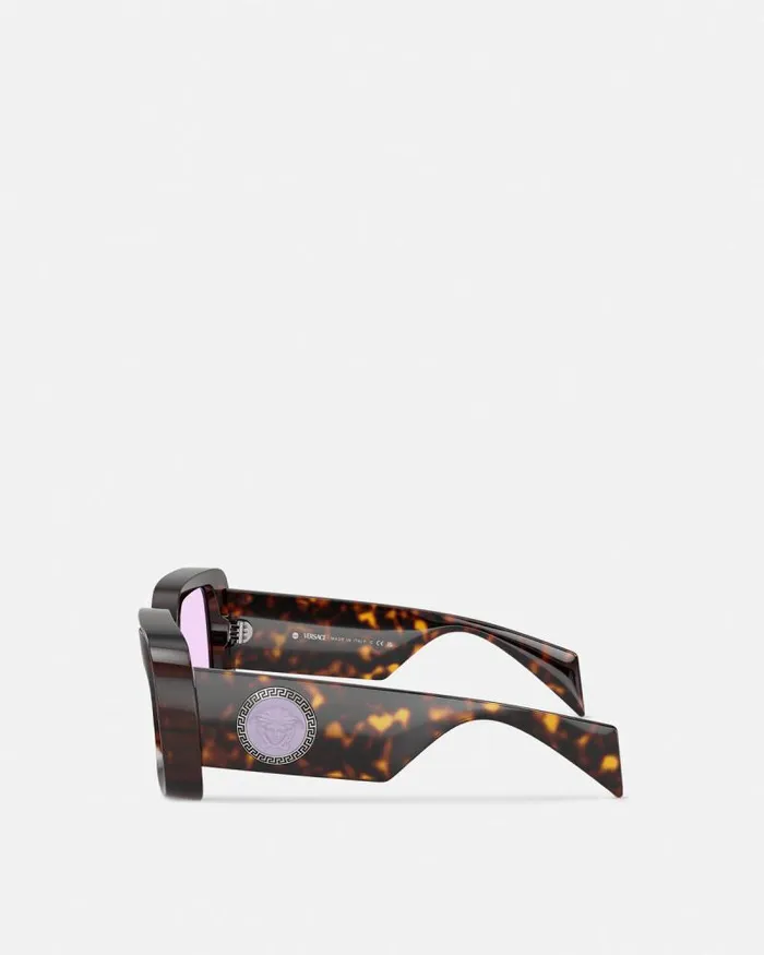 Medusa Medallion Sunglasses Havana WomenMen Versace Sunglasses