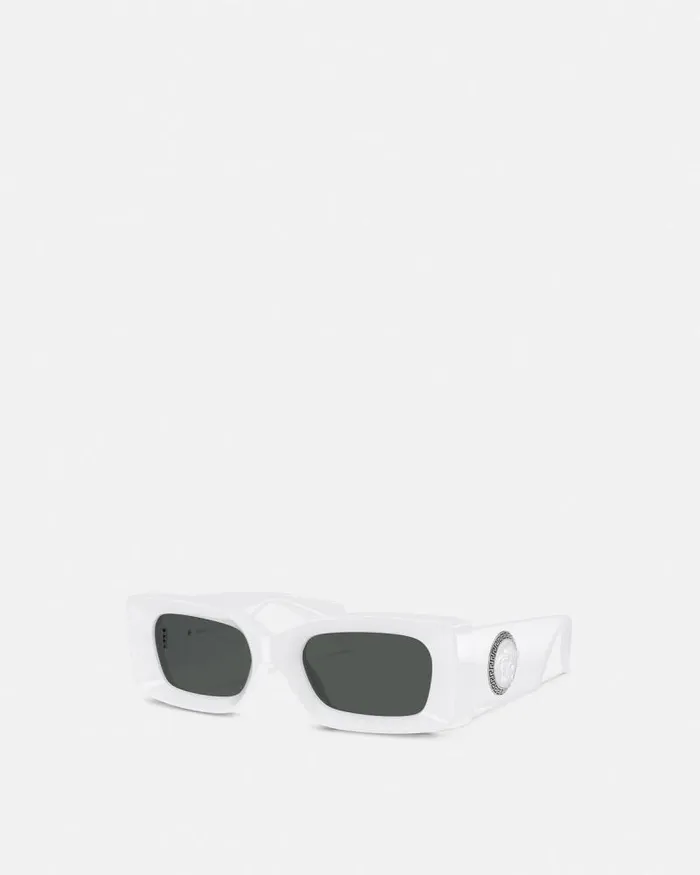 Medusa Medallion Sunglasses White WomenMen Versace Sunglasses