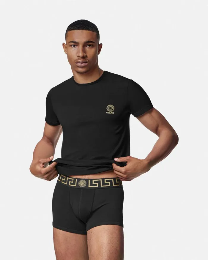 Medusa Undershirt Black Men Versace Loungewear and Pajamas
