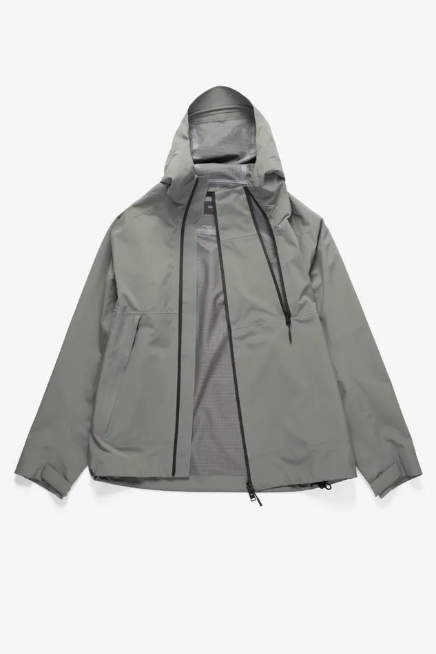 Men 3L Waterproof Shell Jacket Pewter Norse Projects Outerwear