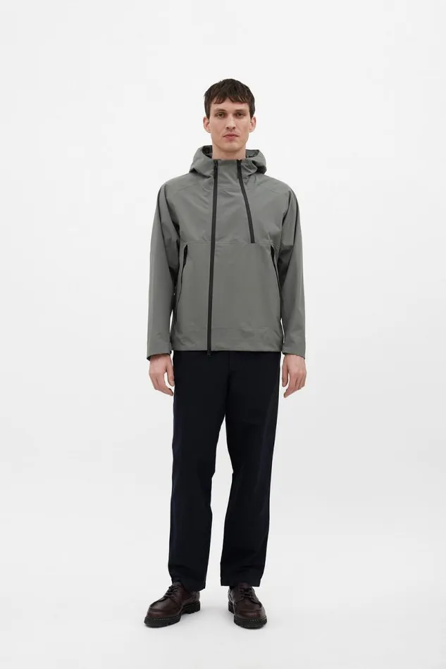 Men 3L Waterproof Shell Jacket Pewter Norse Projects Outerwear
