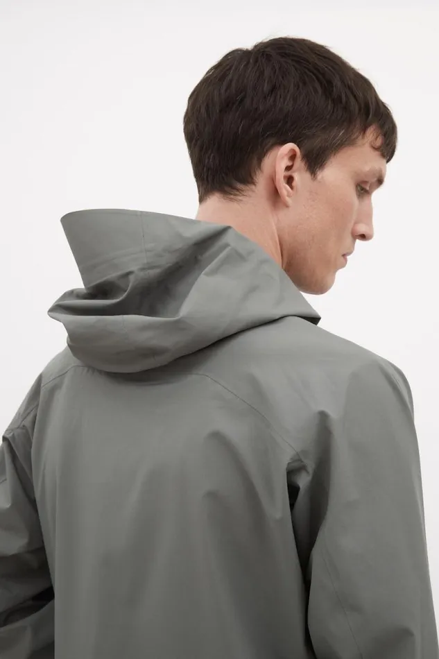 Men 3L Waterproof Shell Jacket Pewter Norse Projects Outerwear