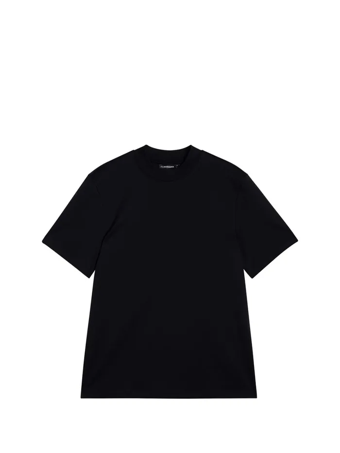 Men Ace Mock Neck Tshirt Black JLindeberg Tshirts Men Ace Mock Neck Tshirt Black JLindeberg Tshirts