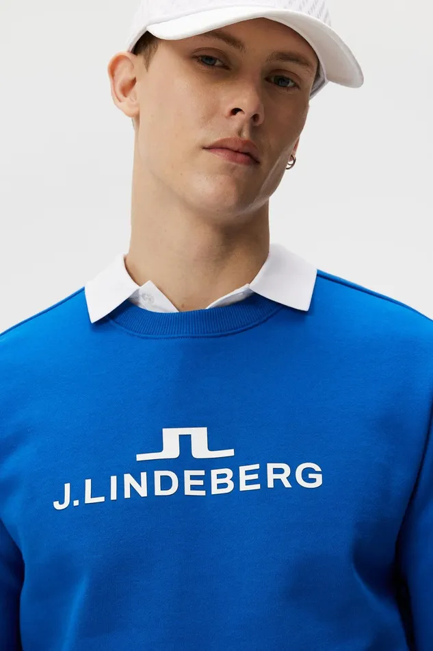 Men Alpha Crew Neck Lapis Blue JLindeberg Sweatshirts Men Alpha Crew Neck Lapis Blue JLindeberg Sweatshirts