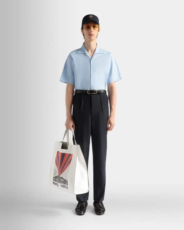 Men Bally Shirts and TShirts Shirt In Light Blue Cotton Blue Men Bally Shirts and TShirts Shirt In Light Blue Cotton Blue