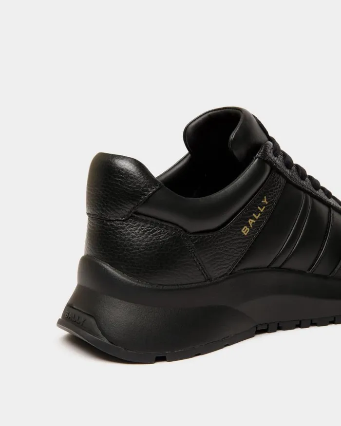 Men Bally Sneakers Outline Sneaker In Black Leather Black Men Bally Sneakers Outline Sneaker In Black Leather Black